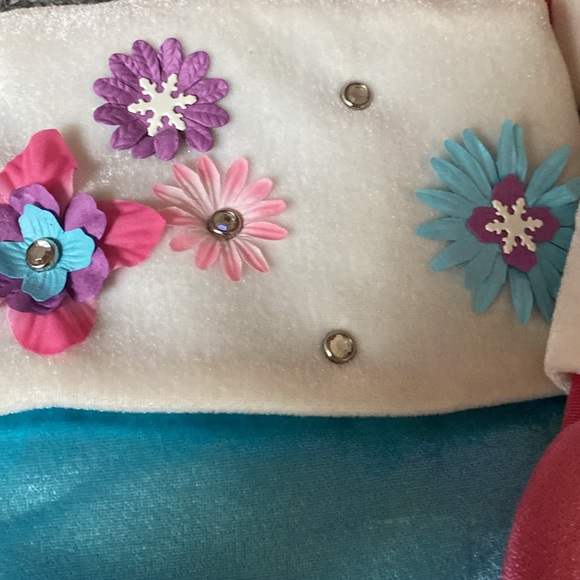 Christmas stockings (4) retro look in pink and blue with a little flower power - Picture 2 of 12